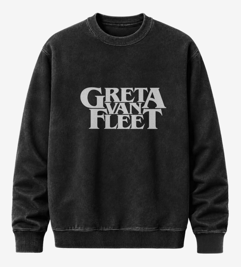 Poleron Polo Acid Wash Negro de Greta van feet
