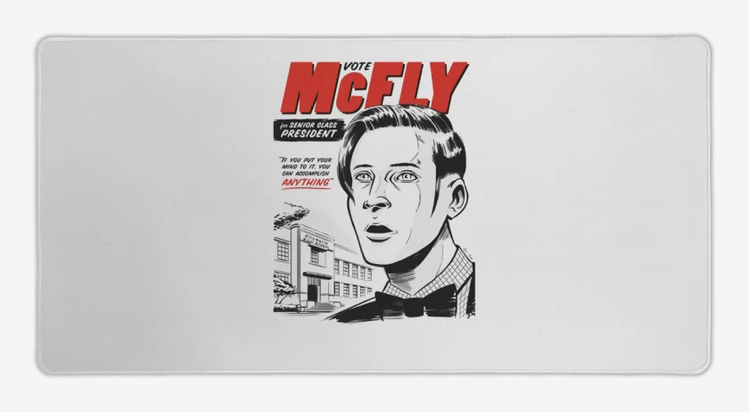 Mouse pad Gamer Blanco de Vote McFLY 