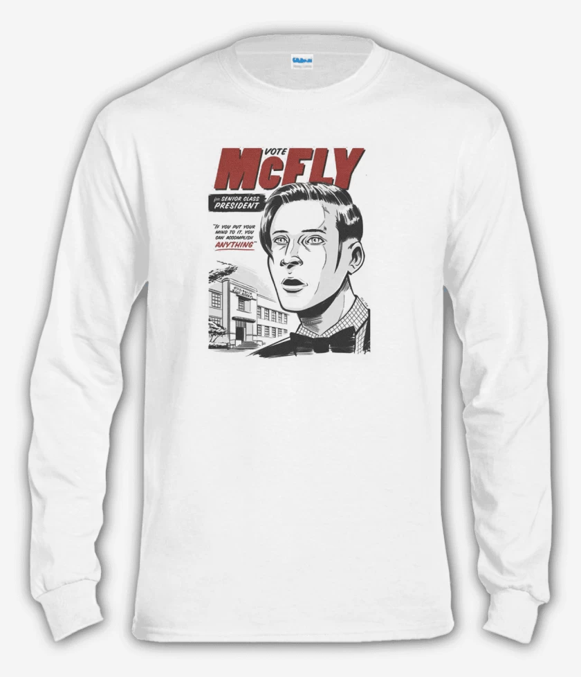 Polera manga larga Blanco de Vote McFLY 