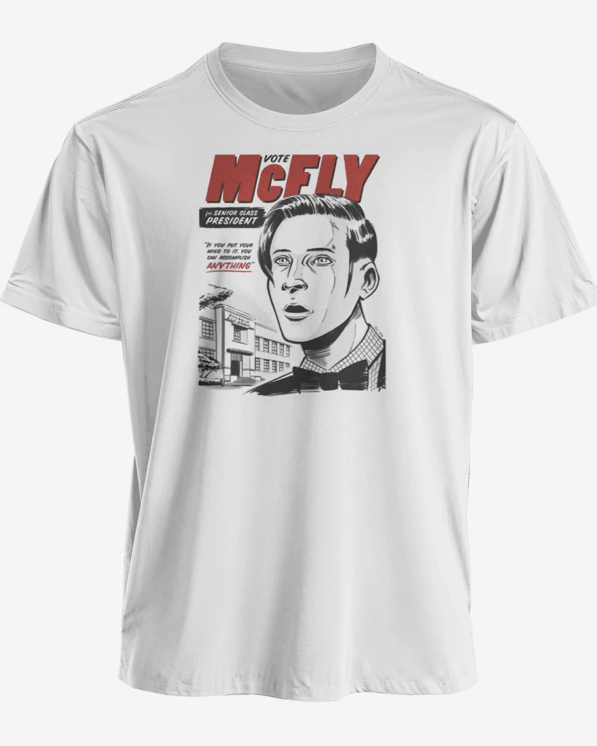 Polera premium Blanco de Vote McFLY 