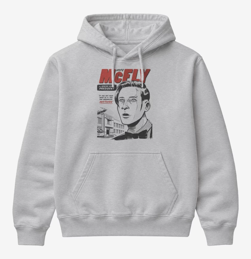 Poleron Canguro básico Gris Melange de Vote McFLY 