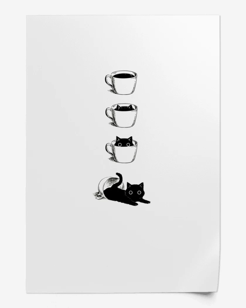 Print Coffe cat 