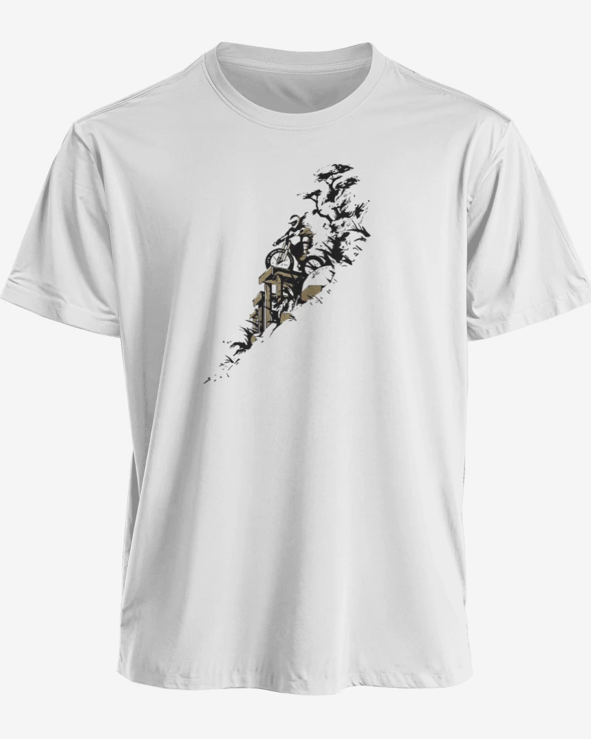Polera premium Blanco de Bici descenso