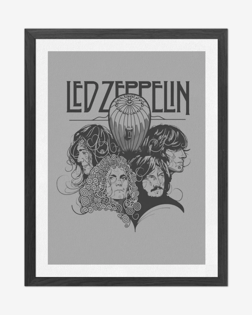 Cuadro decorativo Gris Melange de Led Zeppelin 2