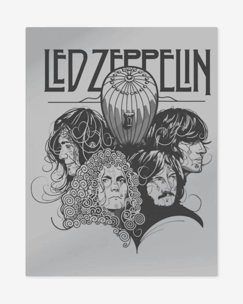 Print metalico Gris Melange de Led Zeppelin 2