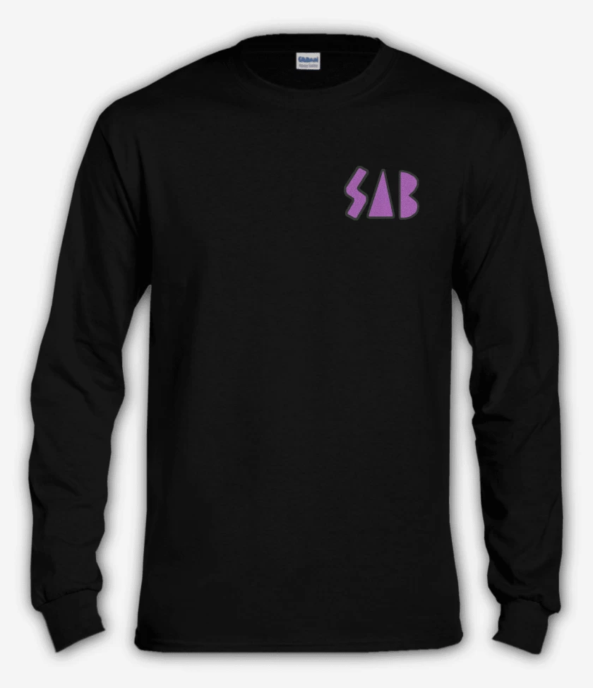 Polera manga larga Negro de SAB