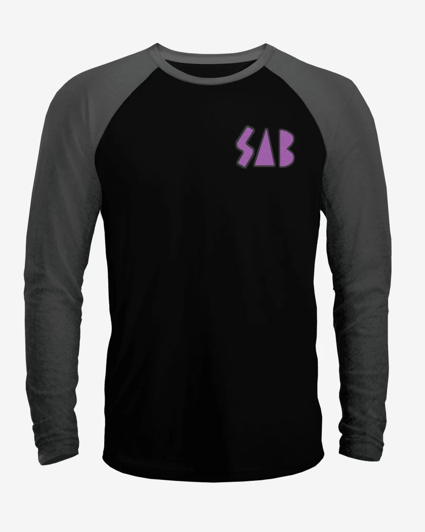 Polera Raglan Negro / Negro Heather de SAB