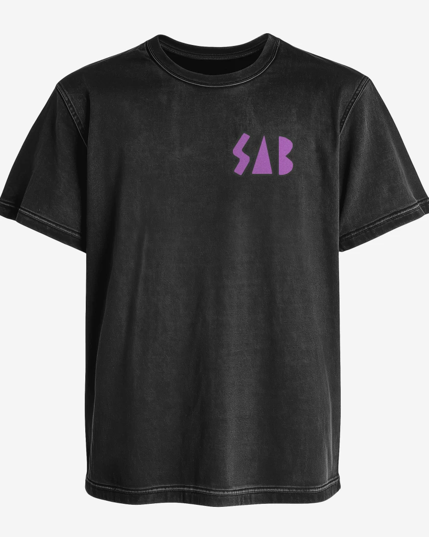 Polera desgastada Negro de SAB