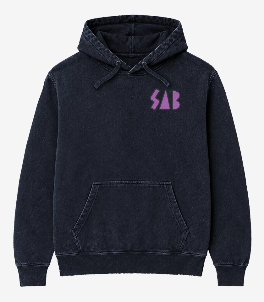 Poleron Canguro Acid Wash Azul Marino de SAB