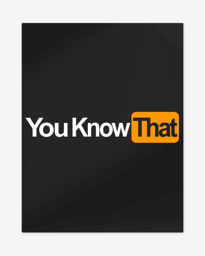 Print metalico Negro de You know that