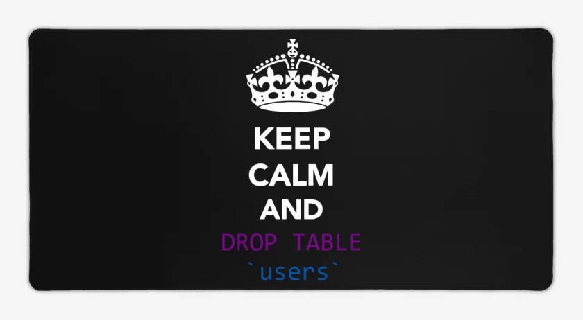 Mouse pad Gamer Negro de Keep calm and drop table users
