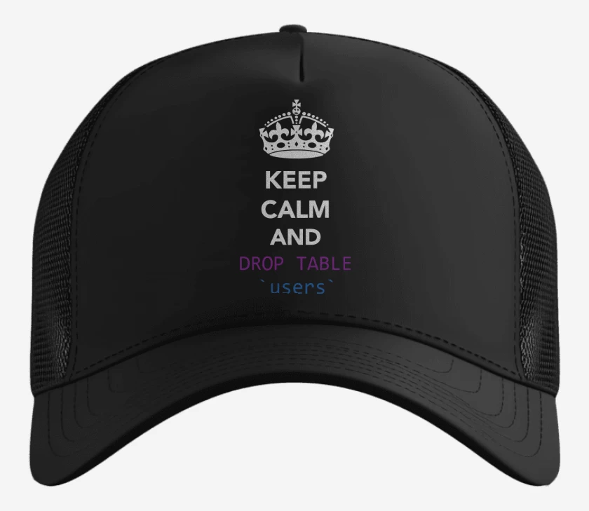Gorro Keep calm and drop table users