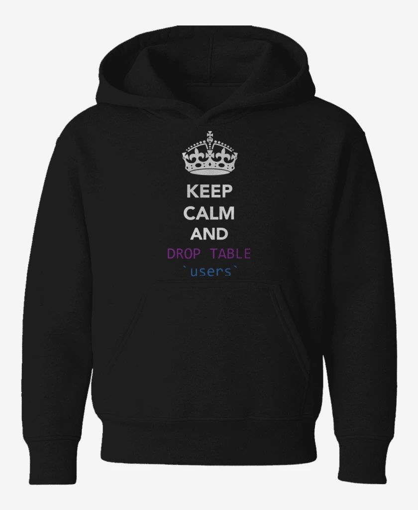 Poleron de niño Negro de Keep calm and drop table users