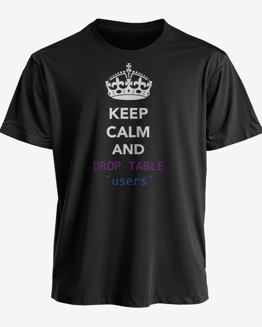 Polera premium Negro de Keep calm and drop table users