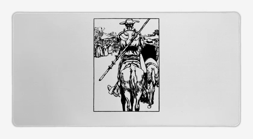 Mouse pad Gamer Blanco de Don Quijote 