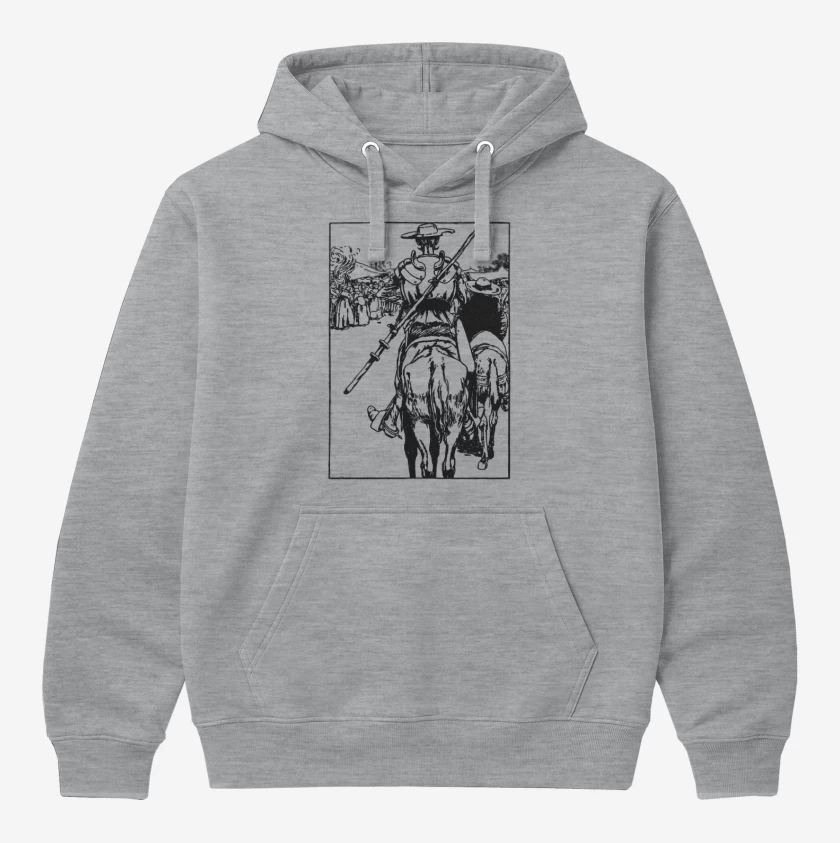 Polerón Canguro Gris Melange de Don Quijote 
