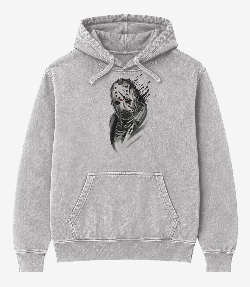 Poleron Canguro Acid Wash Gris Melange de JASON 3 