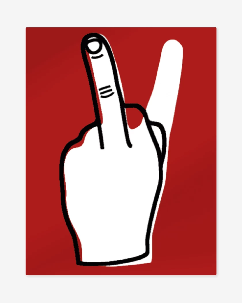 Print metalico Amor y Fuck 