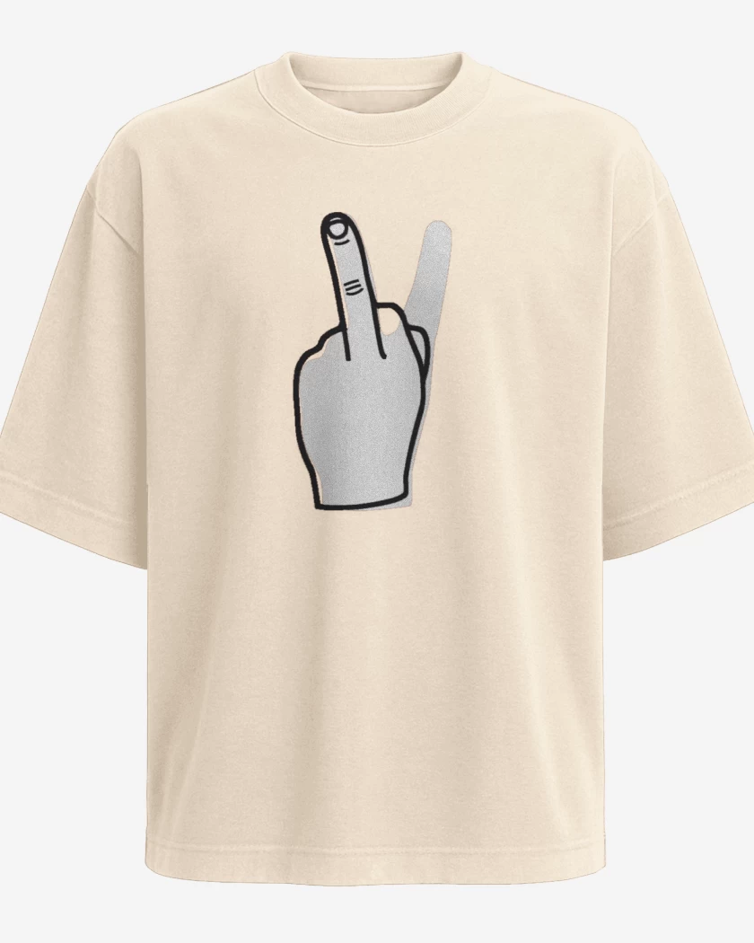 Polera Oversize Amor y Fuck 