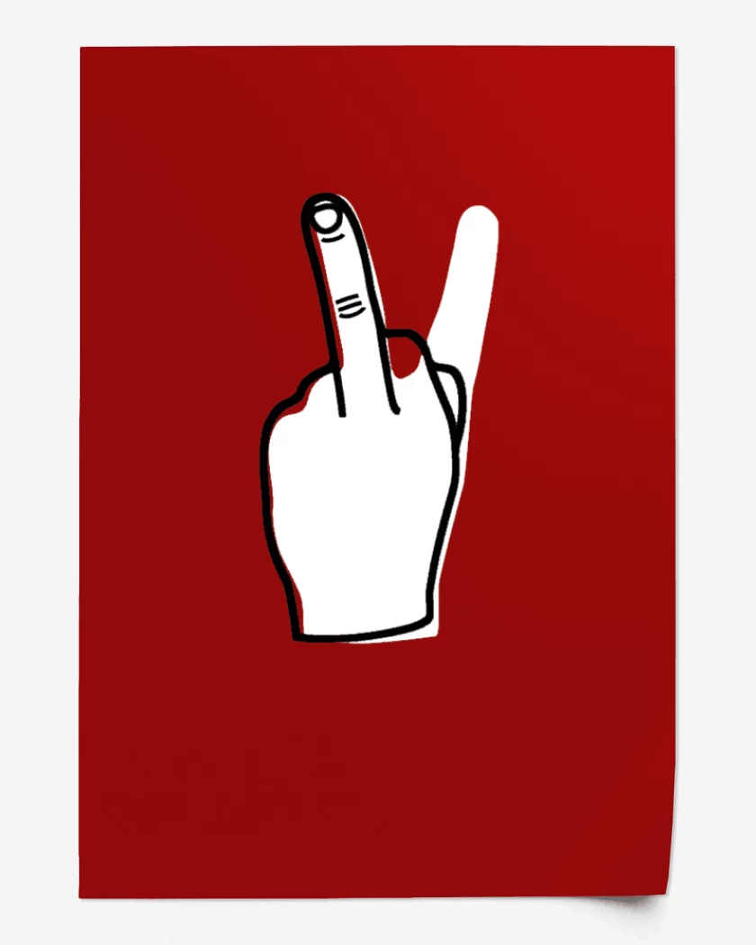 Print Amor y Fuck 