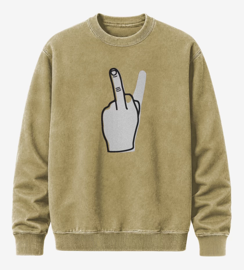 Poleron Polo Acid Wash Beige de Amor y Fuck 