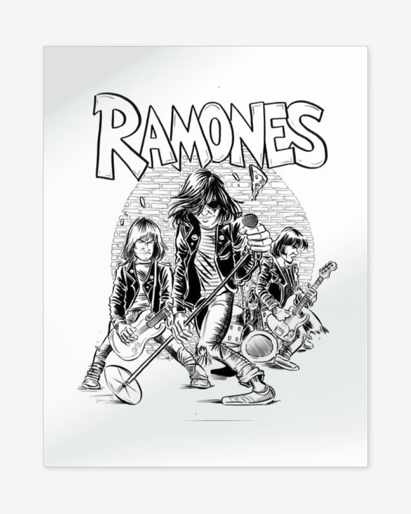 Print metalico Blanco de RAMONES 2 