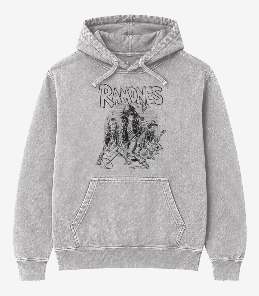 Poleron Canguro Acid Wash RAMONES 2 