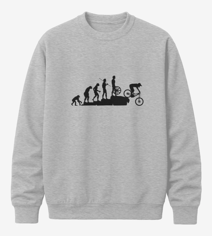 Poleron polo Gris Melange de EVOLUTION BIKE 
