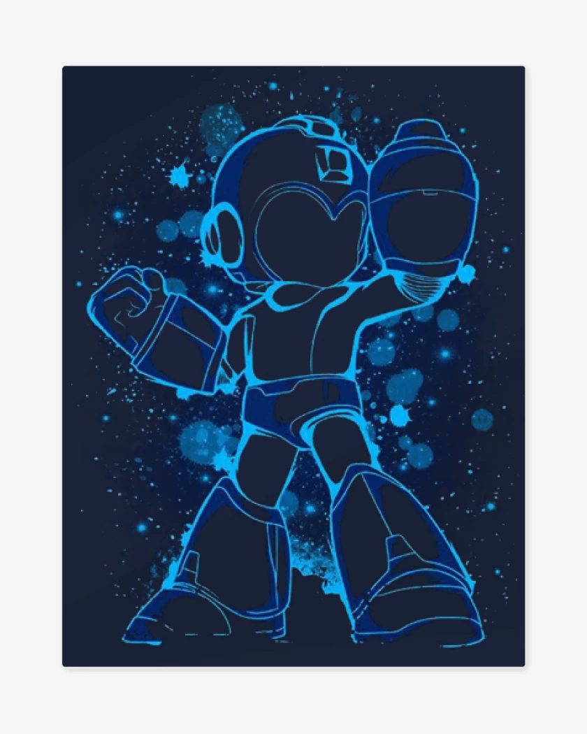 Print metalico Azul Marino de Mega man X