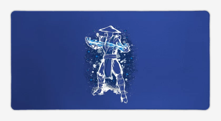 Mouse pad Gamer Azul Rey de Raiden Dios Trueno MortalKombat