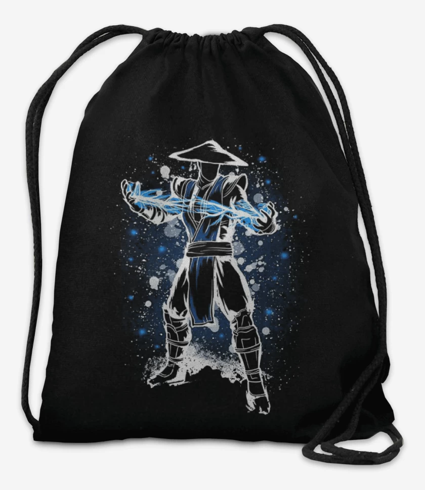 Mochila Negro de Raiden Dios Trueno MortalKombat