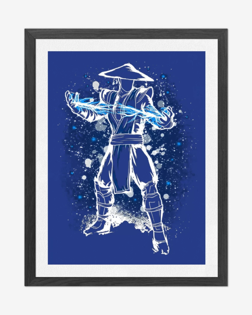 Cuadro decorativo Azul Rey de Raiden Dios Trueno MortalKombat