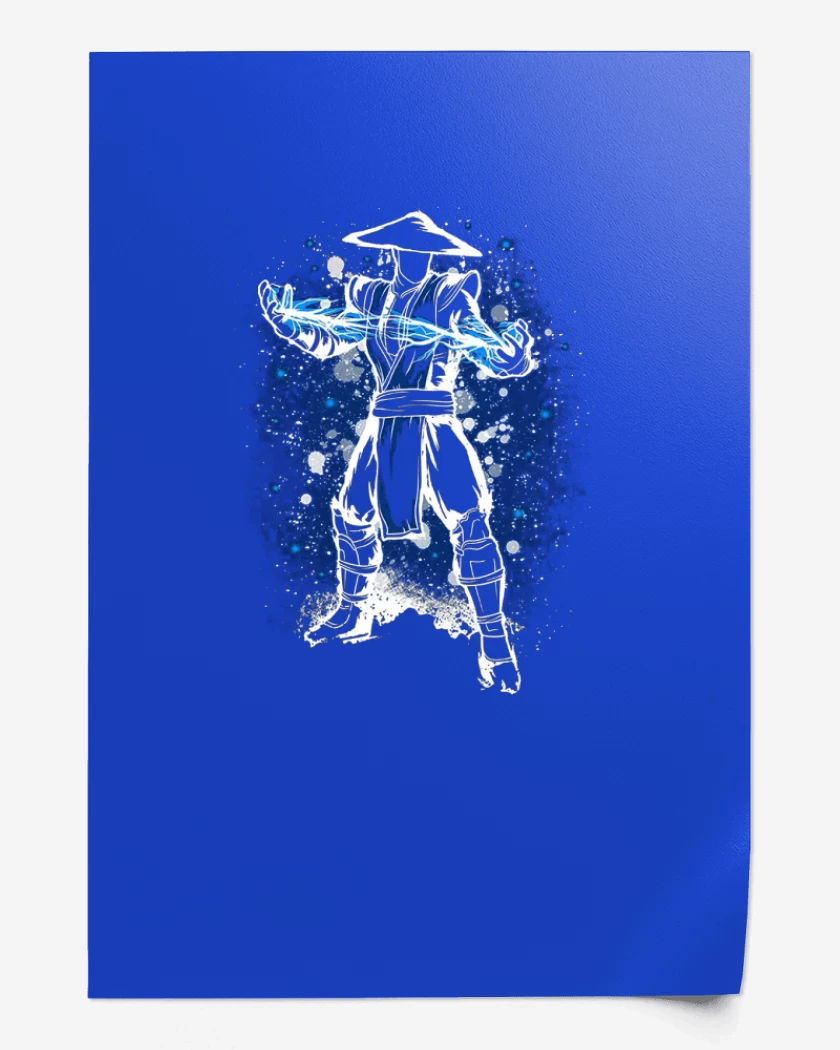 Print Azul Rey de Raiden Dios Trueno MortalKombat