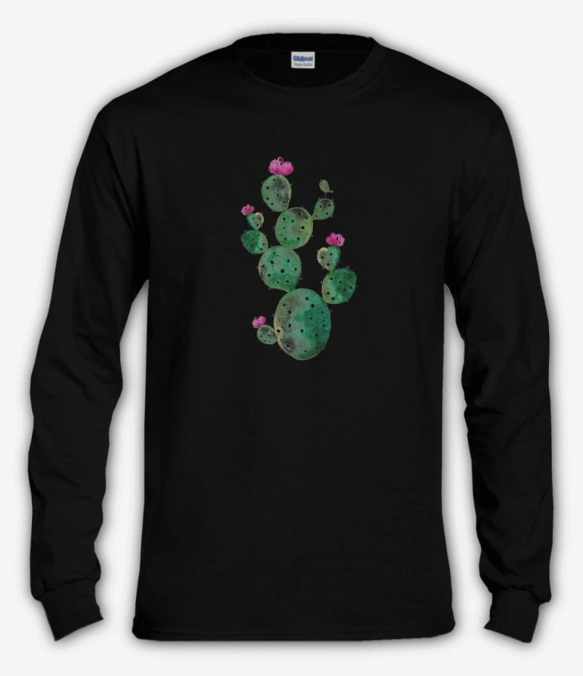 Polera manga larga Negro de Cactus