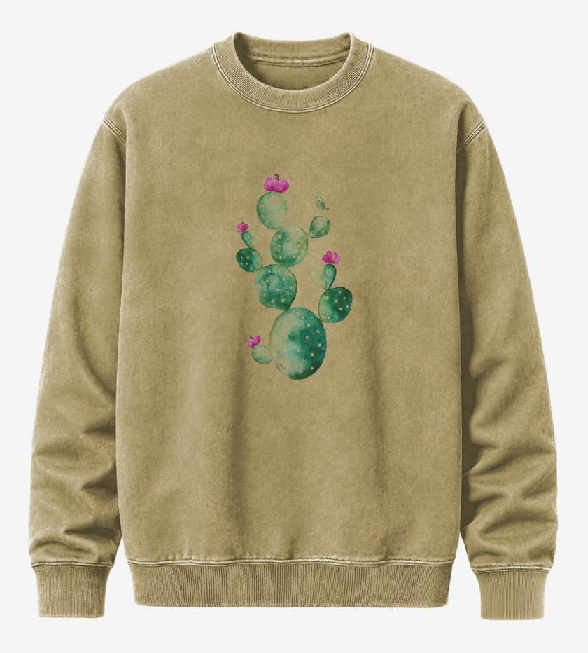 Poleron Polo Acid Wash Beige de Cactus