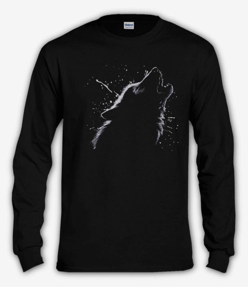 Polera manga larga Negro de Lobo