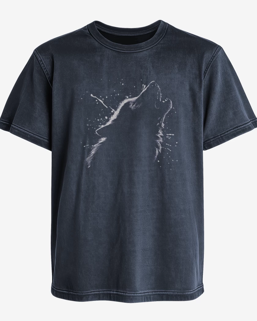 Polera desgastada Azul Marino de Lobo