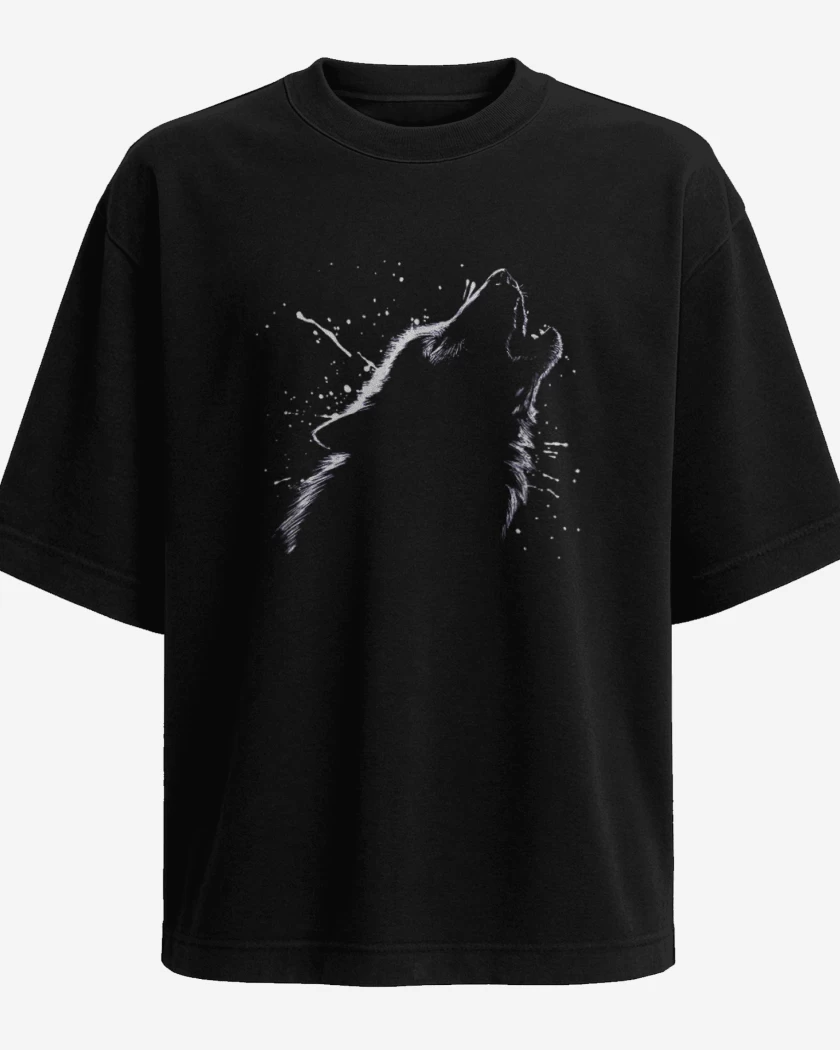 Polera Oversize Negro de Lobo