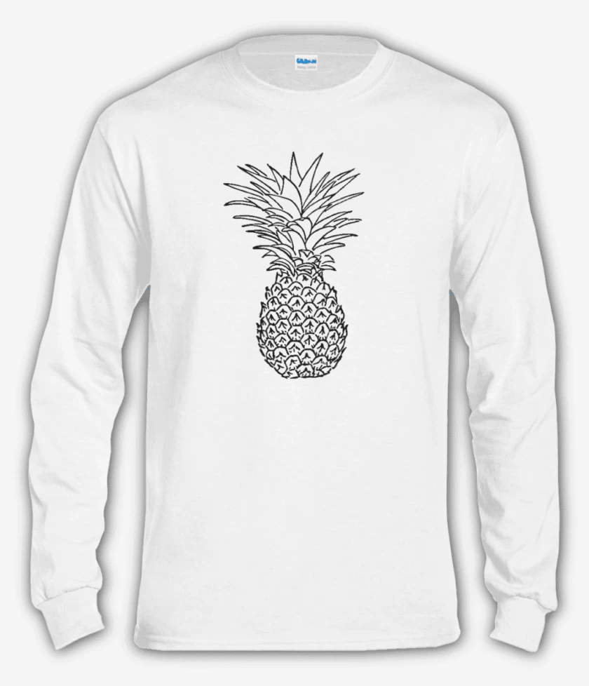 Polera manga larga Blanco de Piña!
