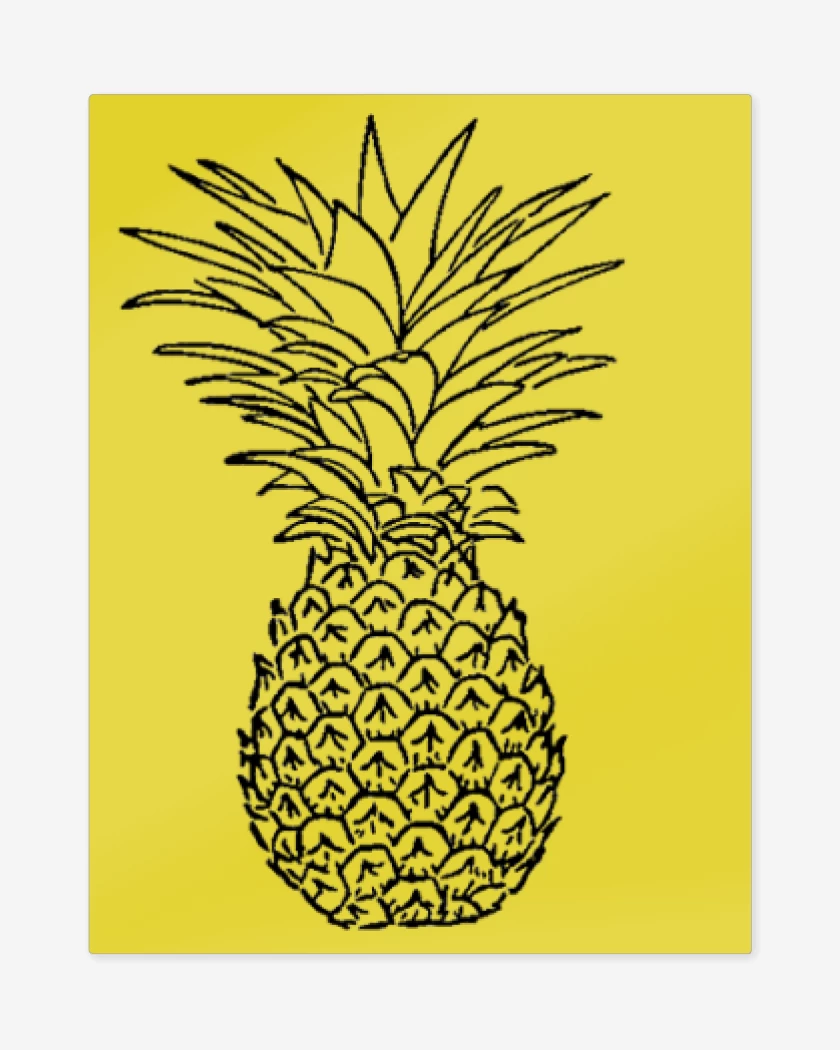Print metalico Amarillo de Piña!
