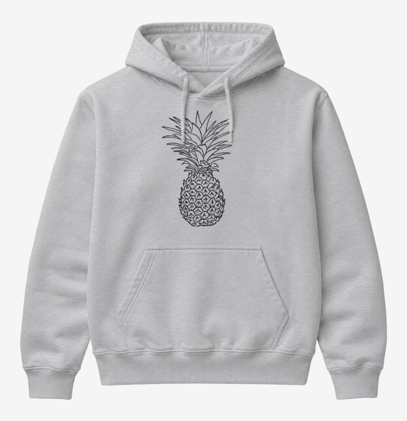 Poleron Canguro básico Gris Melange de Piña!