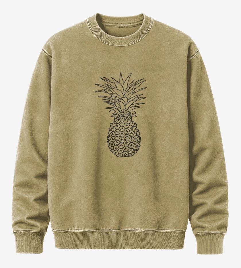 Poleron Polo Acid Wash Beige de Piña!
