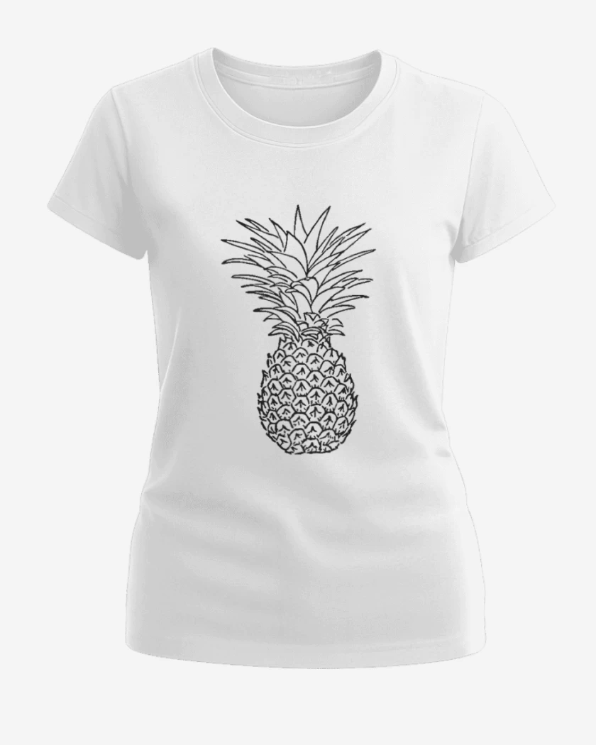Polera de Mujer Blanco de Piña!