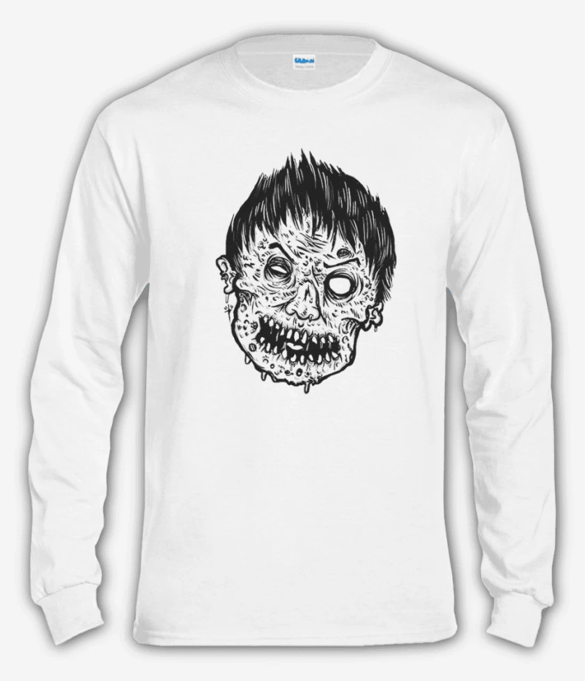 Polera manga larga Blanco de Zombie