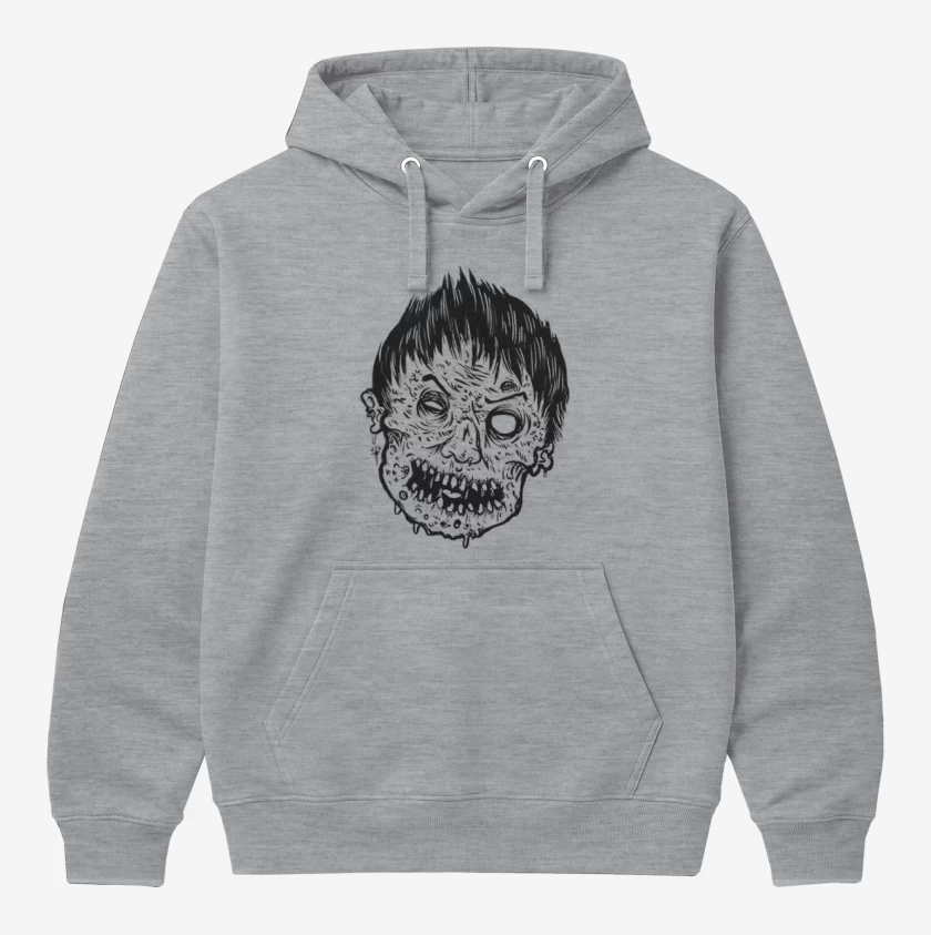 Polerón Canguro Gris Melange de Zombie