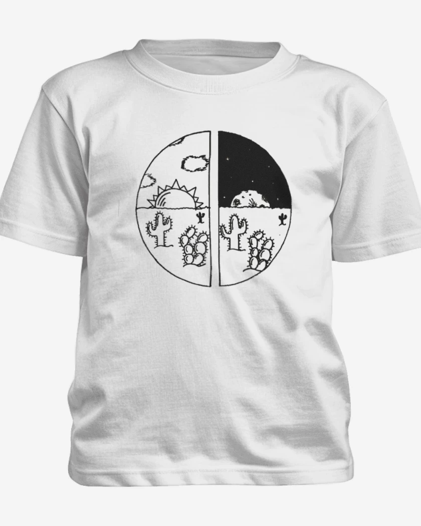 Polera de niño Blanco de Cactus II