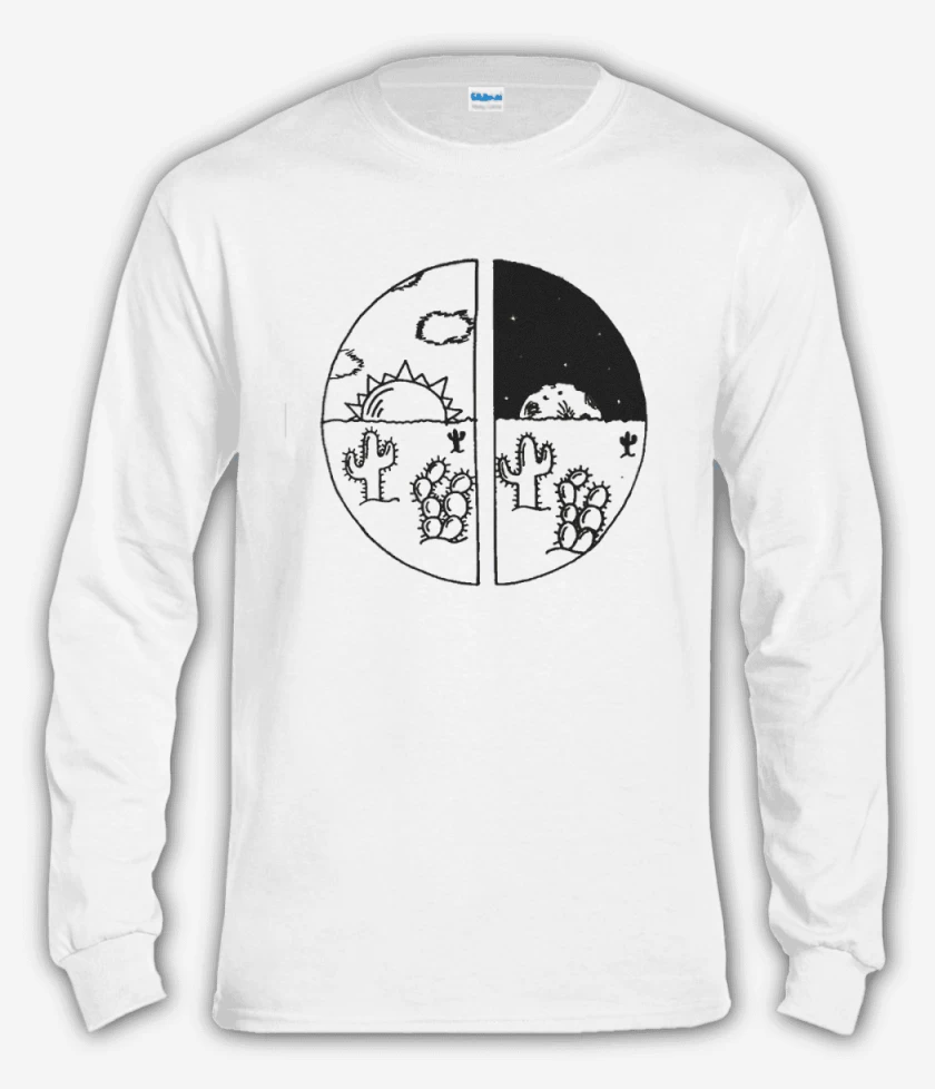 Polera manga larga Blanco de Cactus II