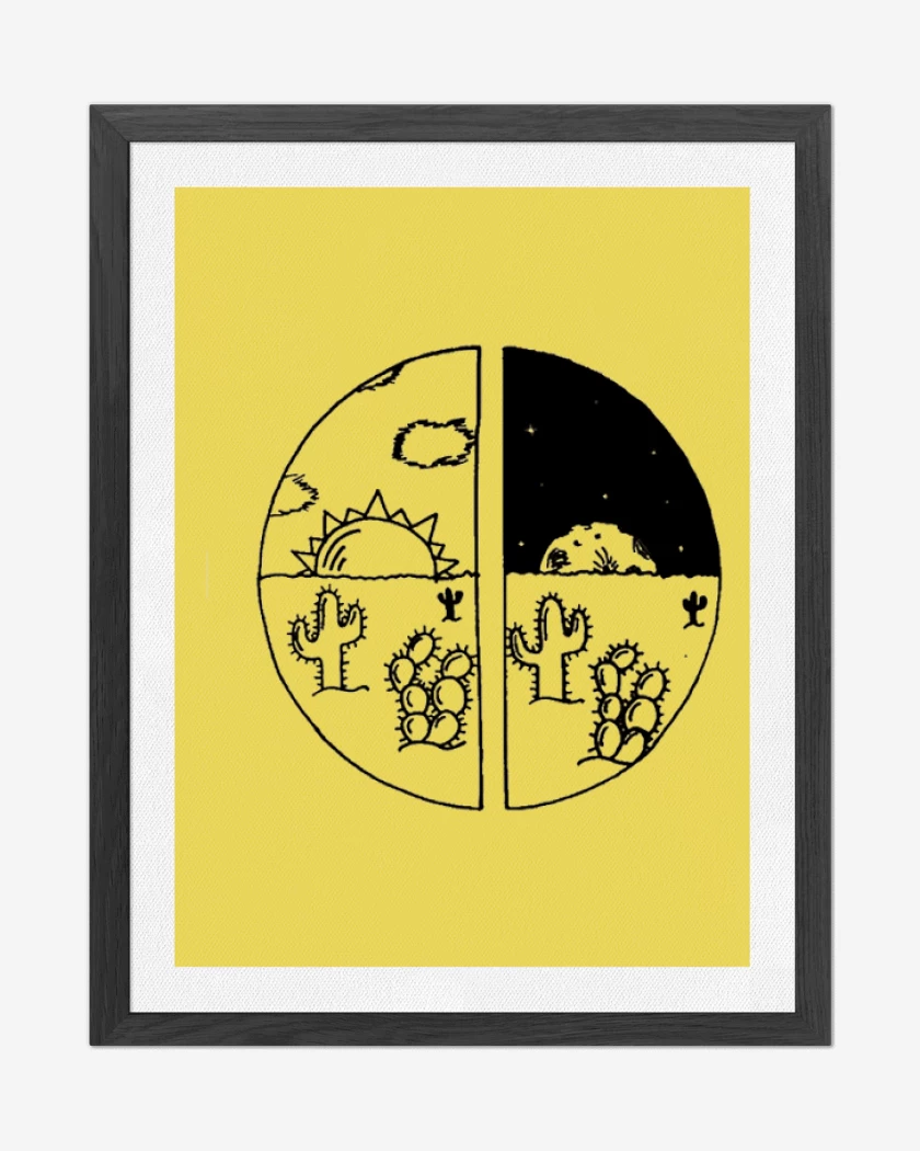 Cuadro decorativo Amarillo de Cactus II