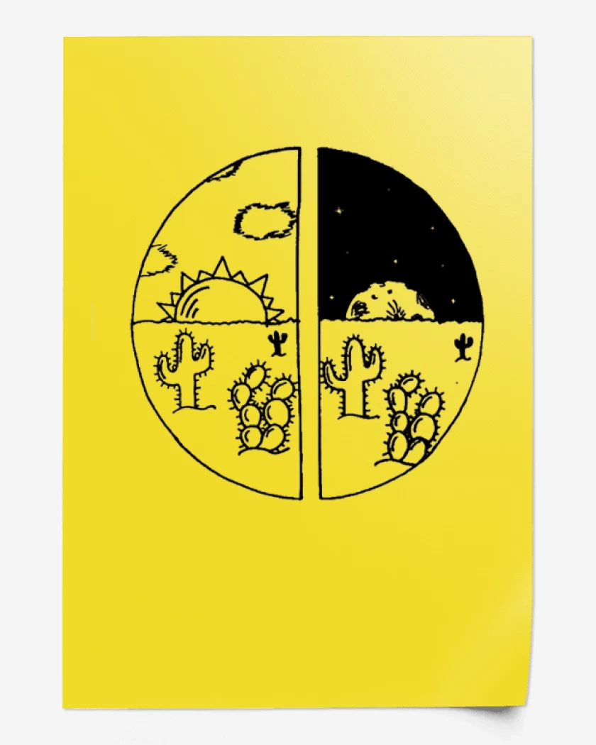 Print Amarillo de Cactus II