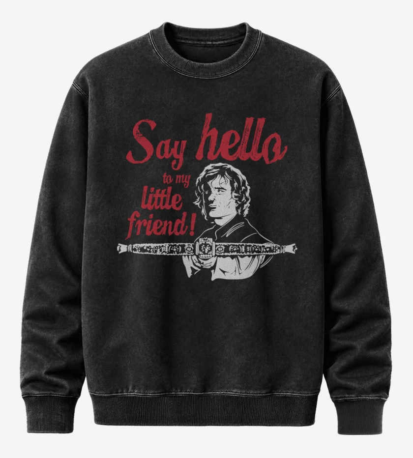 Poleron Polo Acid Wash Tyrion Lannister - Say Hello To My Little Fri